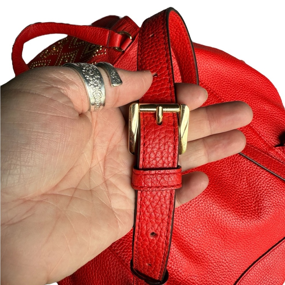 NWT Michael Kors Red Backpack with Gold Hardware - Picture 15 of 16